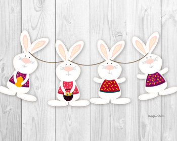 Preview of Easter Garland, Bunny Garland, Easter Decoration, Easter Banner