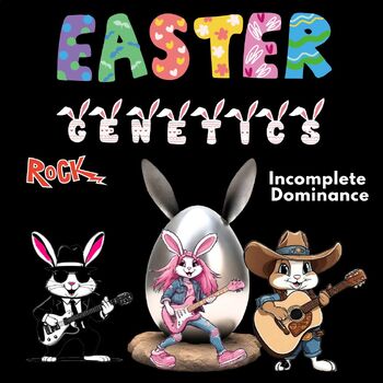 Preview of Easter Genetics, Heredity, Inheritance Punnett Square INCOMPLETE DOMINANCE ROCK