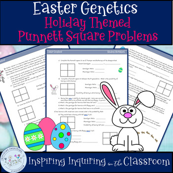 Preview of Easter Genetics Holiday Punnett Squares