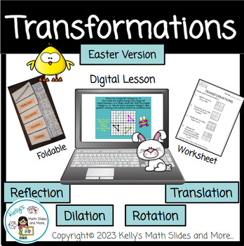 Preview of Easter Geometric Transformations Activity - Digital and Printable