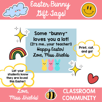 Preview of Easter Gift Tag | Spring Tag | Classroom Reward