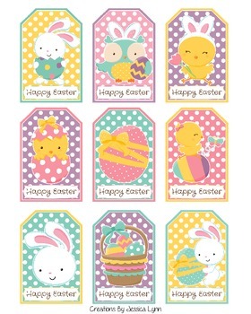 Easter Gift Tags by Creations By JLynn Teachers Pay Teachers