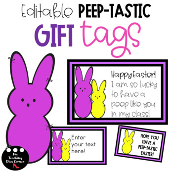 Party Favors Easter Bunny Tags Easter Basket Tags Peeps Easter Tags 6 To One of my Favorite Peeps