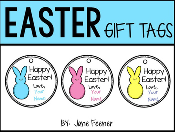 Preview of Easter Gift Tags - Editable