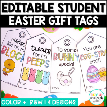 Preview of Easter Gift Tags for Students