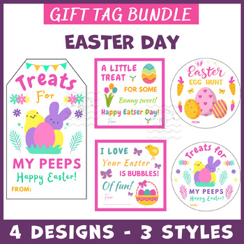 Preview of Easter Gift Tags student BUNDLE activity word wall social emotional high school