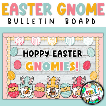 Preview of Easter Gnome Bulletin Board | Easter Egg Craftivity | Gnome Door Decor