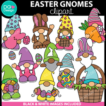 Preview of Easter Gnomes Clipart | Spring Clip Art | Easter Clipart