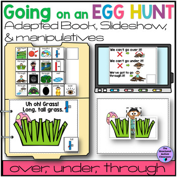 Preview of Easter Going on an Egg Hunt Adapted Book Special Education and Speech Therapy