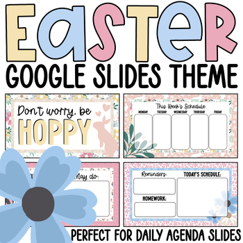 Preview of Easter Google Slides Theme - Morning Meeting Daily Agenda