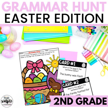 Preview of Easter Grammar Review 2nd Grade | Grammar Hunt