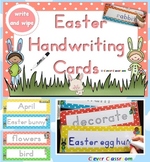 Easter Handwriting Cards - write and wipe March Center Act