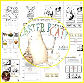 Preview of Easter 『 Here Comes the Easter Cat 』 17 pages worksheet