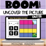 Easter Hidden Picture Boom Cards™ Missing Addends 1st and 