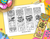 Easter Holiday Bookmarks to Print and Color Activity for Spring