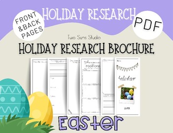 Preview of Easter Holiday Research Project, Brochure Projects, PDF Printable