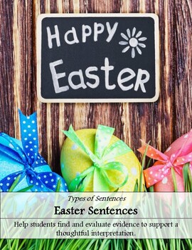 Preview of Easter Holiday with Four Types of Sentences Worksheet