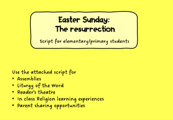 Preview of Easter Holy Week Events Reader's theatre scripts - tell the tale together!