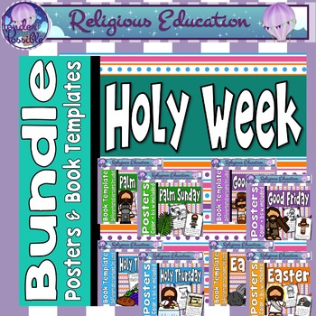Preview of Easter: Holy Week Poster & Book Bundle {Bible Theme}