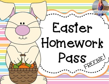 Preview of Easter Homework Pass *FREEBIE*
