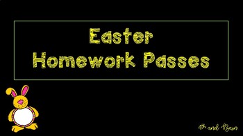 easter homework passes