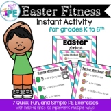 Easter Instant Activity Warm Up for PE, Brain Breaks and A