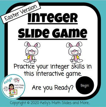 Preview of Easter Integer Game - Add, Subtract, Multiply, and Divide Integers