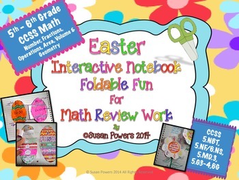 Preview of Easter Interactive Foldable Math Fun Review