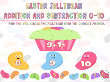 Preview of Easter Jellybean Addition and Subtraction
