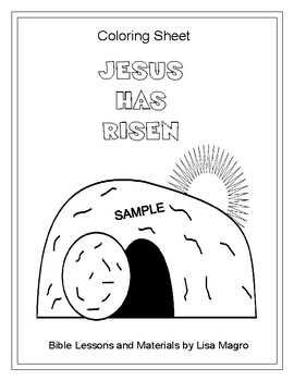 Preview of Easter - Jesus Has Risen - Coloring Sheet.  Print & Color!