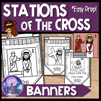 Preview of Easter: Jesus & The Stations of The Cross - Good Friday Banner Templates