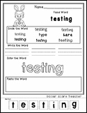 Easter Kid with Bunny Ears - Editable Word Worksheet w/ Th
