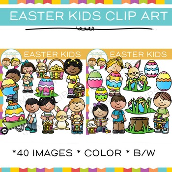 Preview of Kids Easter Clip Art