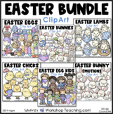 Easter Kids Clip Art Bundle Bunnies, Lambs, Chicks and Egg