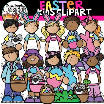 Preview of Easter Kids Clipart {Easter Clipart}