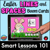 Easter LINES & SPACES BOOM CARDS™ Music Note Game Music Ac