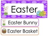 Easter Word Wall Weekly Theme Bulletin Board Labels.