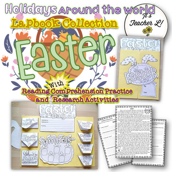 Preview of Easter Lapbook with Reading Comprehension Activities