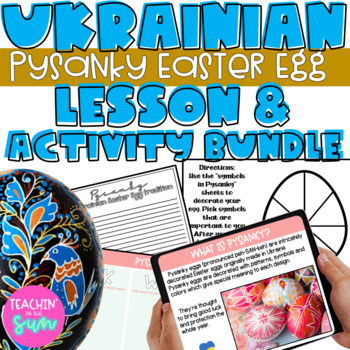 Preview of Easter/Lent Learn Pysanky Ukrainian Easter Egg presentation & activities BUNDLE