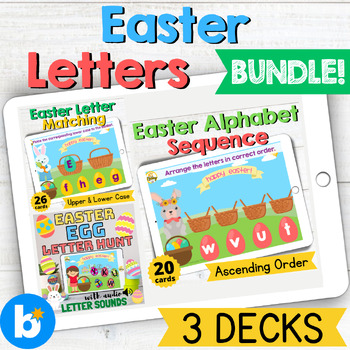 Preview of Easter Letters Boom Cards Bundle