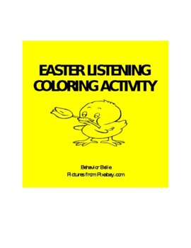 Preview of Easter Listening Activity Coloring Sheet (Social-Emotional Learning)