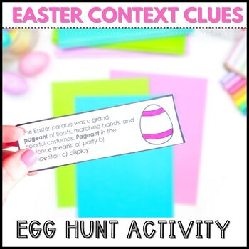 Preview of Easter Literacy Activities Context Clues Egg Scavenger Hunt