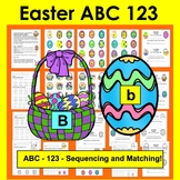 Easter FREE:  ABC & 123 - Alphabet Sequencing, Letter Matching, Counting to 20