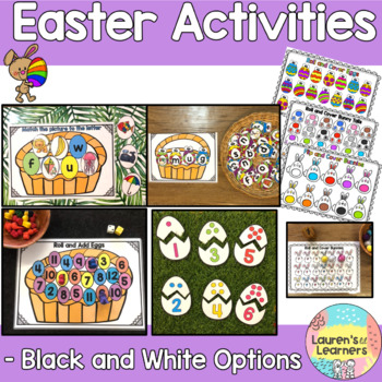 Easter Literacy and Math Activities and Centers for Preschool and
