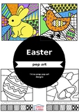 Easter Low prep Activities - "Pop Art" Coloring Sheets