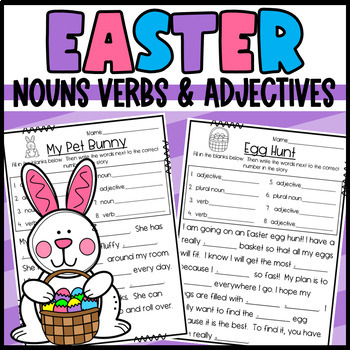 Preview of Easter Mad Libs: Silly Story to practice Nouns Verbs and Adjectives