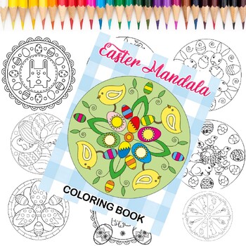 Preview of Easter Mandala coloring pages Printable Coloring Pages Easter bunnies, eggs,
