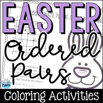 Preview of Easter Math Coloring: Coordinate Plane Activities