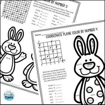 easter math coloring coordinate plane activities by live laugh math