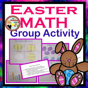 Preview of Easter Math Activities Fractions Geometry Graphing!